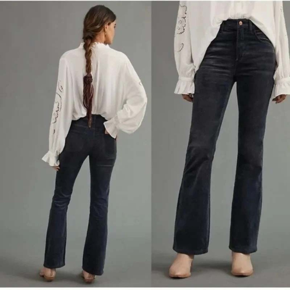 Anthropologie Pilcro The Icon High Rise Corduroy Chop Pocket Flare Jeans Pants